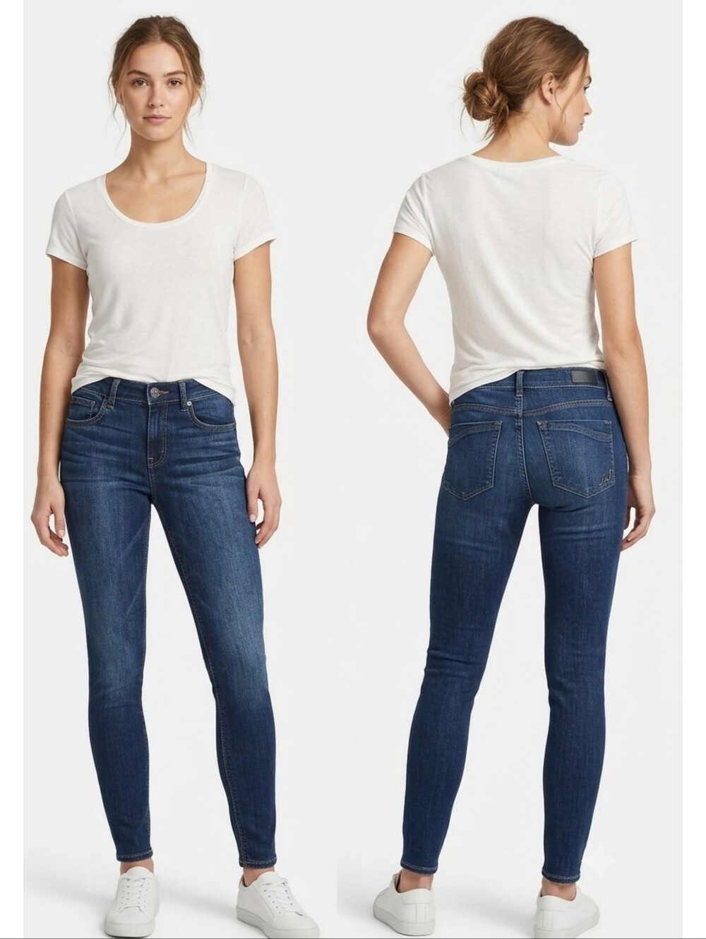 Express Mid Rise Jeggings Medium Wash Size 4 Short